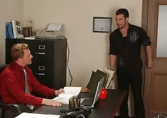 Trent Locke & Brenden Cage fuck on the office floor