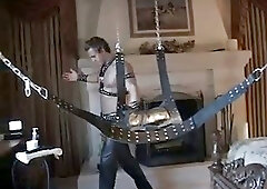 Guy In Leather Whacking Off