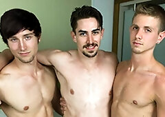 Tyler, Scotty & Jack barebacking each other in a 3some