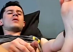 Walk, guy pissing, watching cum