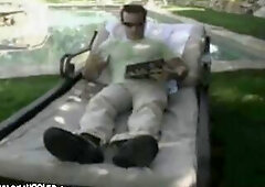 Massive breasts secretary Hillary Hooterz screws her boss outdoors