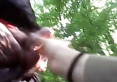 grandpa shows cock outdoor 3