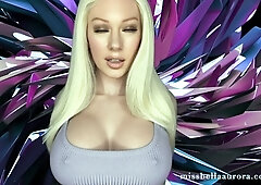 Super hot busty blonde babe fucks a big dick on webcam