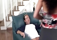 This experienced brunette hair mother I'd like to fuck eagerly sucks and licks a thick schlong until it explodes all over her face and tongue lea