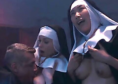 Porn - Horny Priest Fucks Nuns With Deep Blowjob With Karina King And Steve Q