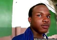 Dirty interracial thug takes dick