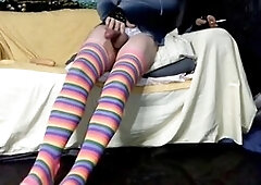 Latina brunette with big boobs Candyred31lolas36 gets double penetrated in sissy anal role play