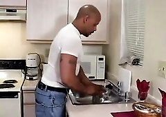 An black curly vagina nurse is wicked and merits a cunt licking from the patient on the kitchen table after that babe gave him a precious oral-job. Cu