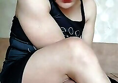 Gothic Dark Outfit White Body Femboy