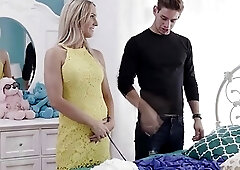 Busty TS stepsis ass fucked by stepbro