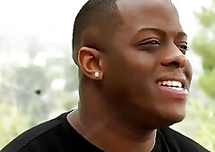 Brunette tranny has some hot sex with a black dude