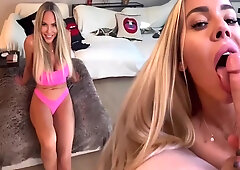 Blonde Big Titty Bombshell Destroying The Neighbors Cock