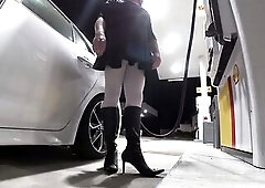 SissyFagDavid completes one requested task by going throughout the drive thru clothed and chastity out. Likewise completes a task be leaving a selfie 