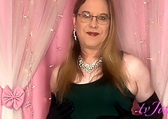 Joanie teasing in stockings and lingerie