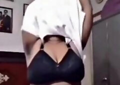 Gouthami reddy manthena removing dress and showing black sexy bra in bedroom video