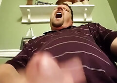 Big-Cock Daddy Strokes His Meat