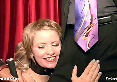 Lezdom with strap on fucks subs