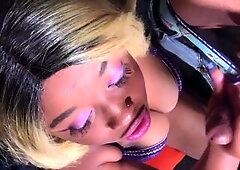 Obedient Bitch Nina Rivera sucks me and my ally Dalla Jerk off's Weenies at the same time