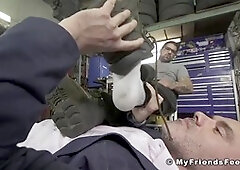 Gay jock, ash-blonde, foot fetish