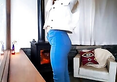 This Babe Pegs Him in Front of a Window