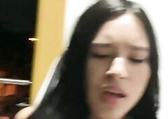 Outdoor anal-act of love on the balcony. A passerby looks at us!