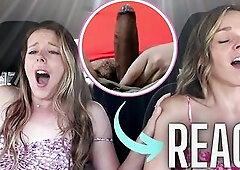 React: Nadia Foxx & Serenity Cox cumming hard in public drive thru with Lush remote controlled sextoys