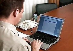 Horny boss fucks teen cleaner