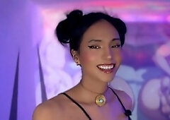 Non-stop dripping from beautiful tgirl Lavaltli