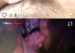 Sucking the maintenance man’s cock with people watching