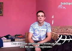 Czech dude paying debt with his tight ass