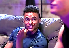 2 guys stumble across a porn channel while watching TV