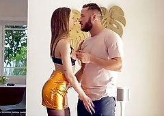 Fancy silver butt plug readies hottie Tiffany Watson for rough anal
