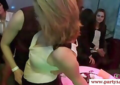 Skinny brunette took off her clothes and started playing dirty with two horny men, at the party