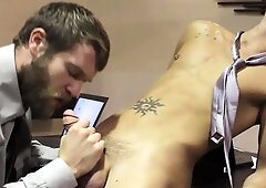 TheGayOffice.com - Gagging and DILF Shane Frost