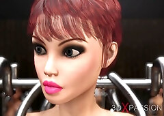 Animated college girls dive into gloryhole fantasy with extreme oral and anal play