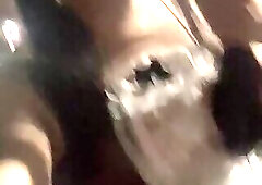 Maid walking outdoors