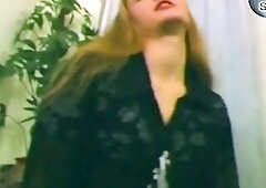 See this experienced golden-haired honey poke a giant bottle unfathomable into her oozing soaked twat, clenching and pulsating around it as that babe 