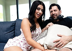 Gal Ritchie rides lover's cock after giving him a rimjob