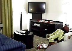 Black tranny enjoys throat fucking with her hung butt buddy