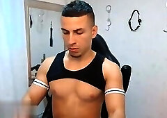 sexy latin guy performs on cam