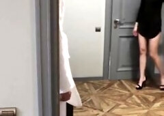 Cuckold spouse jerks off whilst his wife is screwed by some other