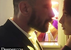 Lovely model with an innocent look Izzy Lush fucked in the night