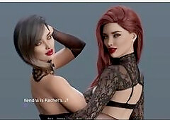 Wild sex gameplay action with stunning chicks part one