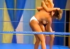 Hot girls wrestling in the ring