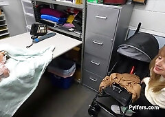 Raunchy babe busted with tons of stolen dildos