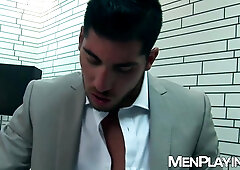 Leo Domenico exerts his dominance over submissive boss Adam Wirthmore