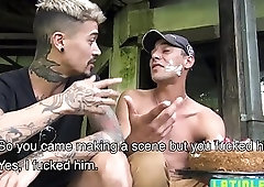 Latinos join horny twinks and enjoy bareback anal orgy