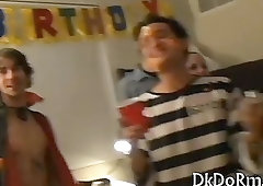 Hot guys have fun at a party