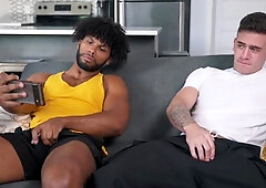 Jerk Buddies: Gagging on His Big Cock, Begging for More