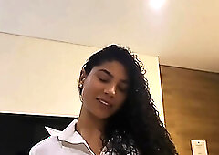 Young all Natural Cute Colombian Latina with Big Butt Fucks Skinny Blonde